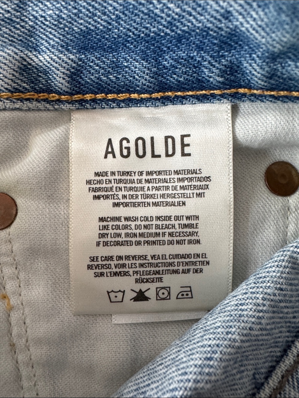 AGOLDE Jaden Jean Short Sz 26 - Picture 7 of 9